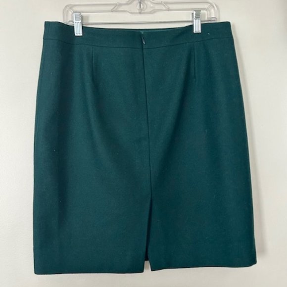 J Crew Dark Green No 2 pencil skirt size 12 - Picture 2 of 8